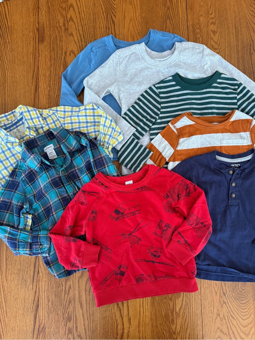 Toddler Boys Long Sleeve Shirts Bundle/ lot- 3T